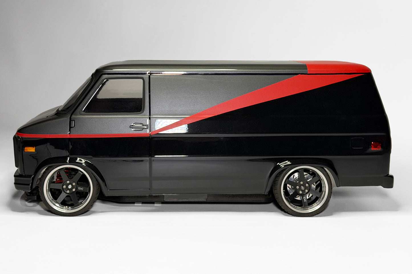 Vandura 1983 Lexan RC body shell side profile with classic van styling
